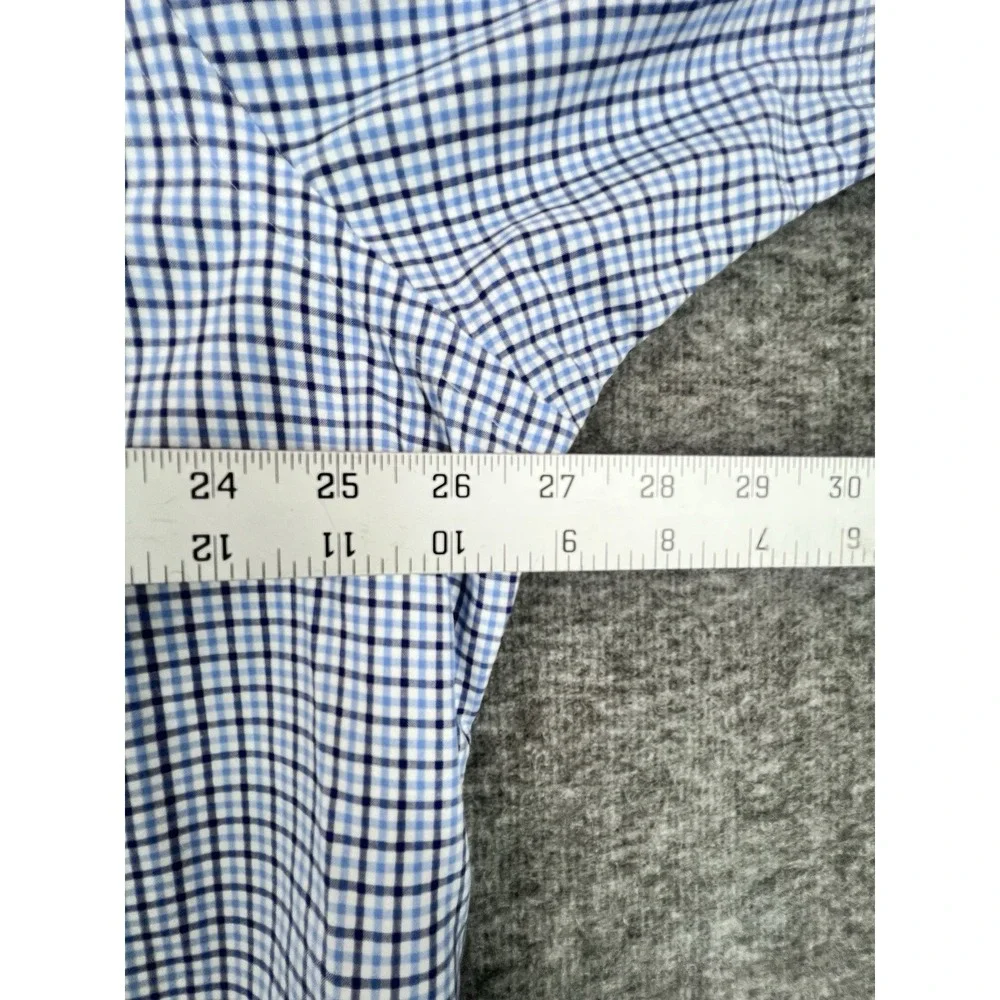 Ralph Lauren Shirt Mens XL Blue Gingham Check Flesh Pony Button Down Classic Fit